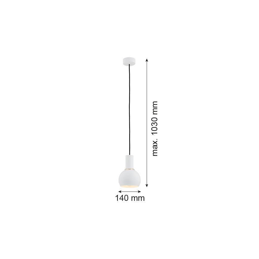 Argon 4215 - Luster na sajli SINES 1xE27/15W/230V pr. 14 cm beli
