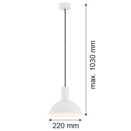 Argon 4220 - Luster na sajli SINES 1xE27/15W/230V pr. 28 cm beli
