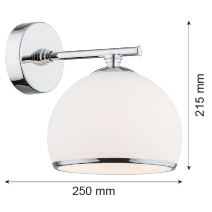 Argon 4254 - Zidna lampa MARBELLA 1xE27/15W/230V krom
