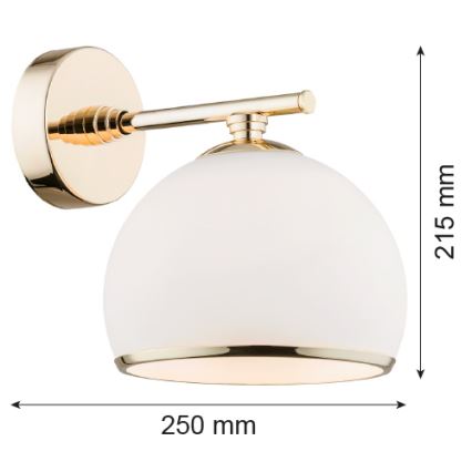 Argon 4255 - Zidna svetiljka MARBELLA 1xE27/15W/230V mesing