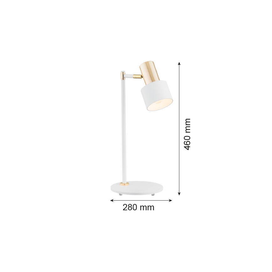 Argon 4256 - Stona lampa DORIA 1xE27/15W/230V beli/mesing