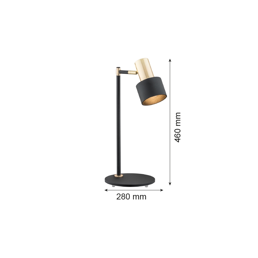 Argon 4257 - Stona lampa DORIA 1xE27/15W/230V crno/mesing