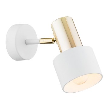 Argon 4264 - Zidna reflektorska lampa DORIA 1xE27/15W/230V beli/mesing