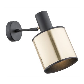Argon 4279 - Zidna reflektorska lampa HERMAN 1xE27/15W/230V mesing/crno