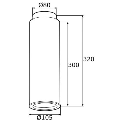 Argon 4281 - Reflektorska lampa LINEA 1xE27/15W/230V mesing/crno