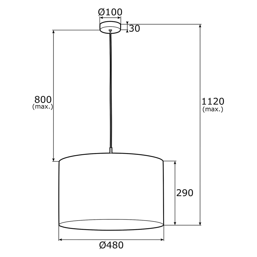 Argon 4285 - Luster na sajli KASER 1xE27/15W/230V sivo/beli/mesing