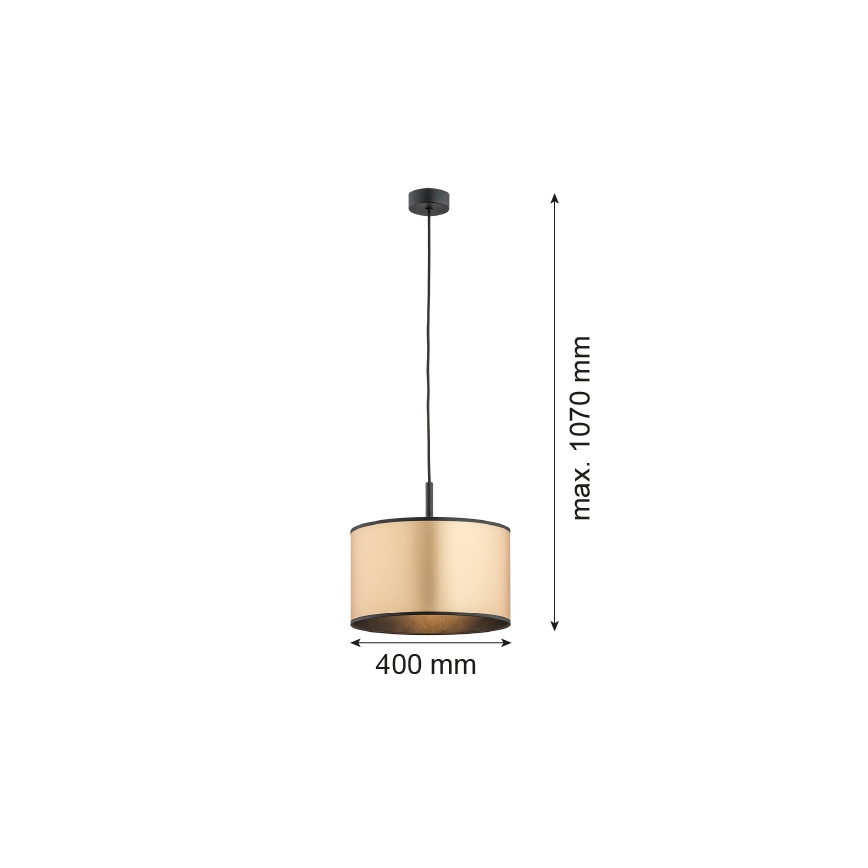 Argon 4291 - Luster na sajli KARIN 1xE27/15W/230V mesing/crno