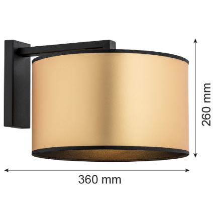 Argon 4295 - Zidna lampa KARIN 1xE27/15W/230V mesing/crno