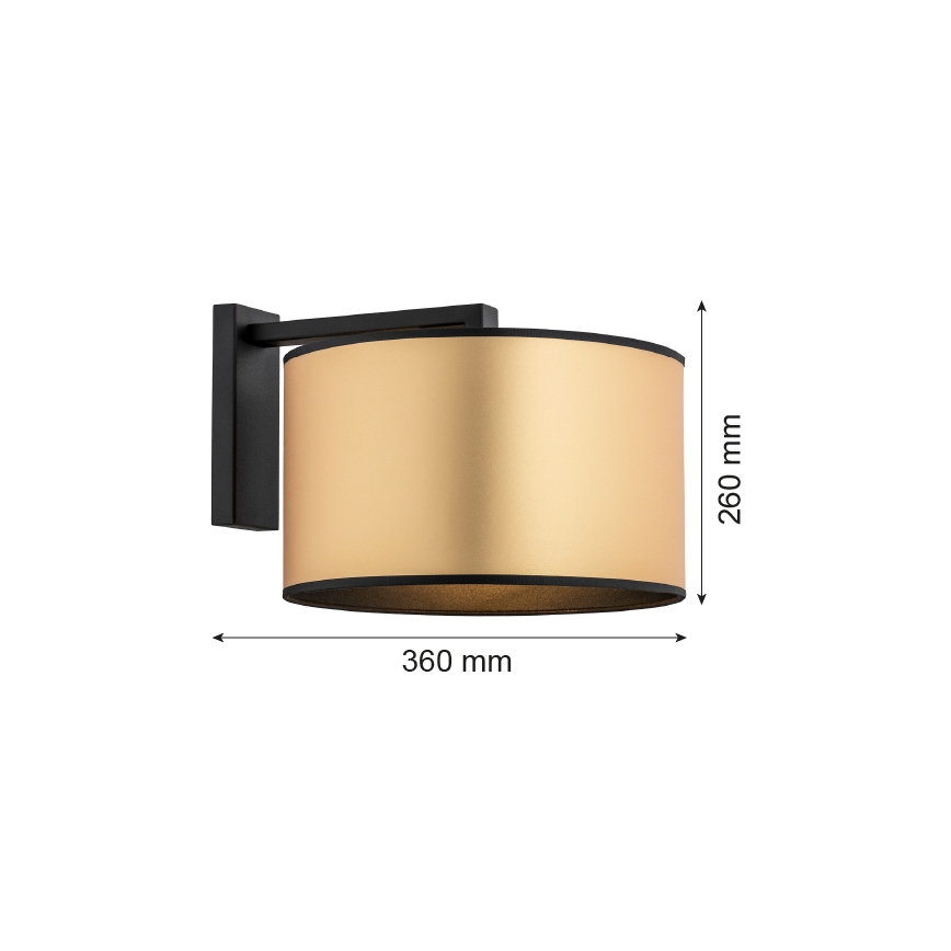 Argon 4295 - Zidna lampa KARIN 1xE27/15W/230V mesing/crno