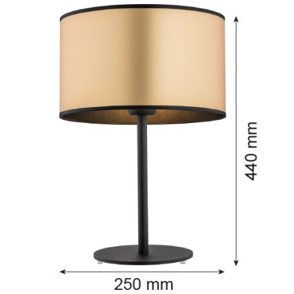Argon 4297 - Stona lampa KARIN 1xE27/15W/230V mesing/crno