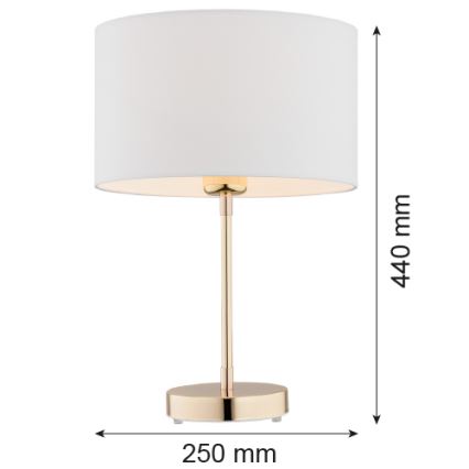 Argon 4301 - Stona lampa KARIN 1xE27/15W/230V beli/mesing