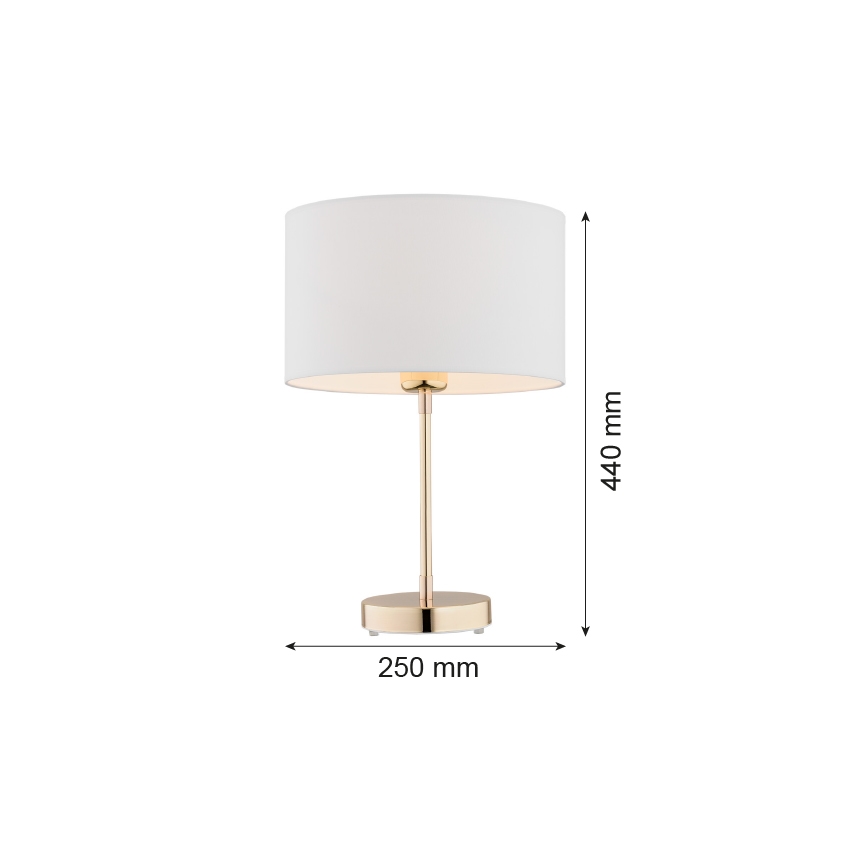 Argon 4301 - Stona lampa KARIN 1xE27/15W/230V beli/mesing