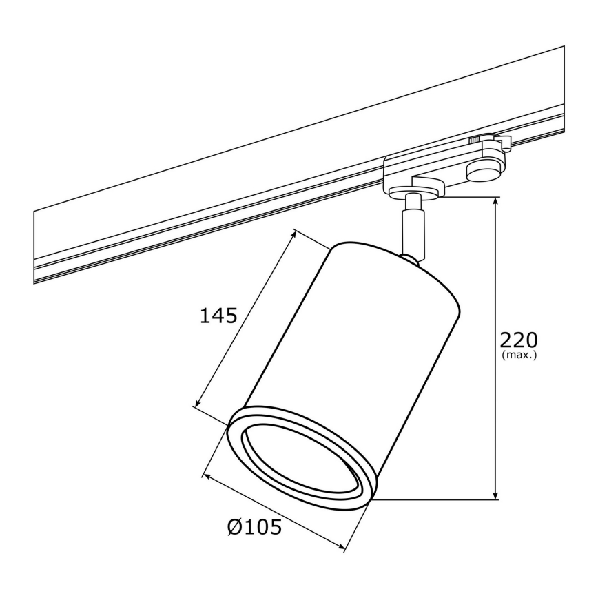 Argon 4303 - Reflektorska lampa za šinski sastav DELF 1xE27/15W/230V zlatna