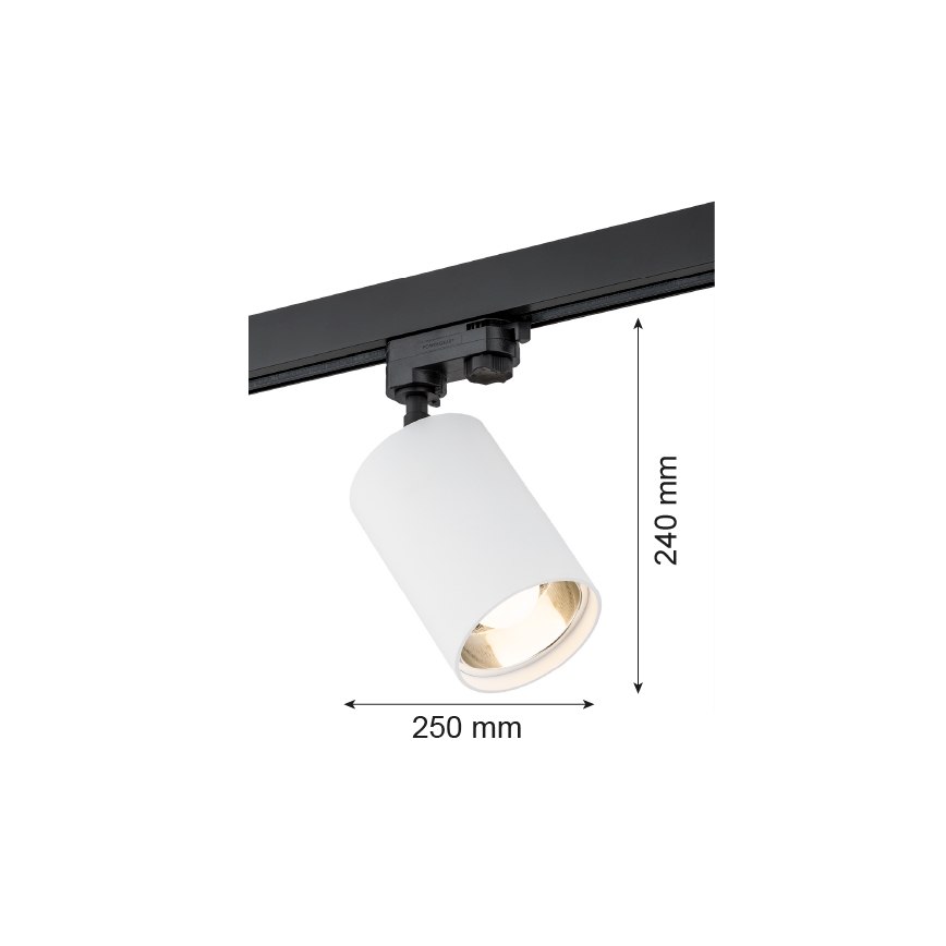 Argon 4305 - Reflektorska svjetiljka za tračni sustav BERGEN 1xE27/15W/230V bijela