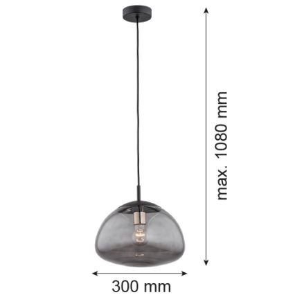 Argon 4334 - Luster na sajli TRINI 1xE27/15W/230V crno