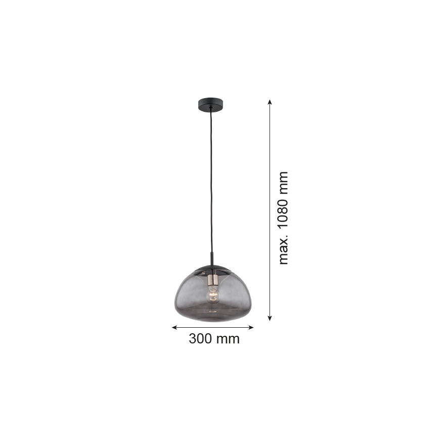 Argon 4334 - Luster na sajli TRINI 1xE27/15W/230V crno