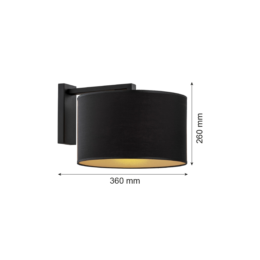 Argon 4340 - Zidna lampa KARIN 1xE27/15W/230V crno