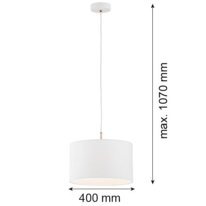 Argon 4343 - Luster na sajli KARIN 1xE27/15W/230V beli