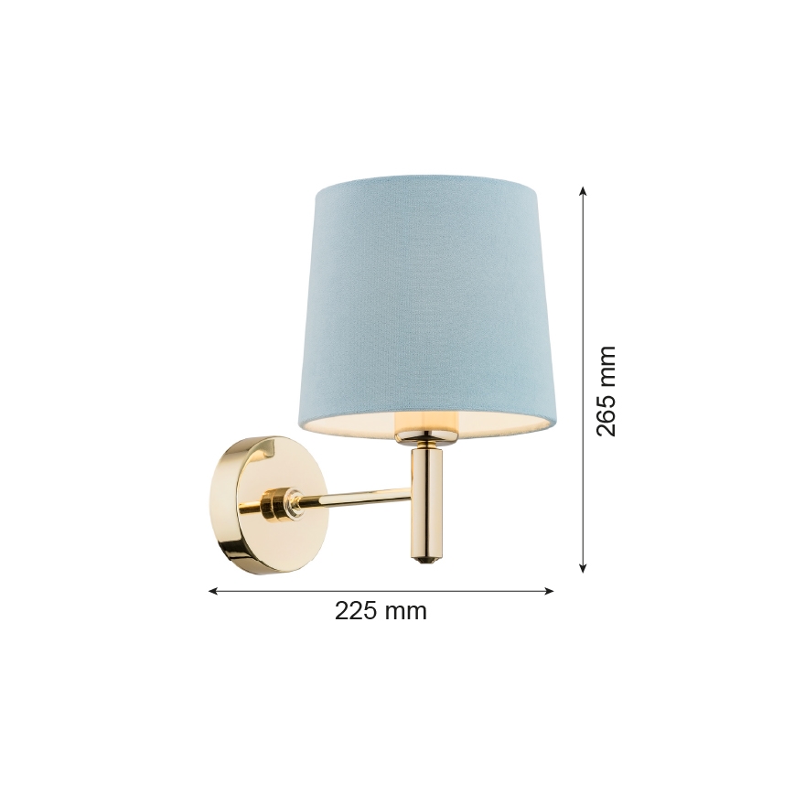 Argon 4347 - Zidna lampa PONTE 1xE27/15W/230V sivo/mesing