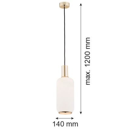 Argon 4356 - Luster na sajli SAGUNTO 1xE27/15W/230V pr. 14 cm mesing