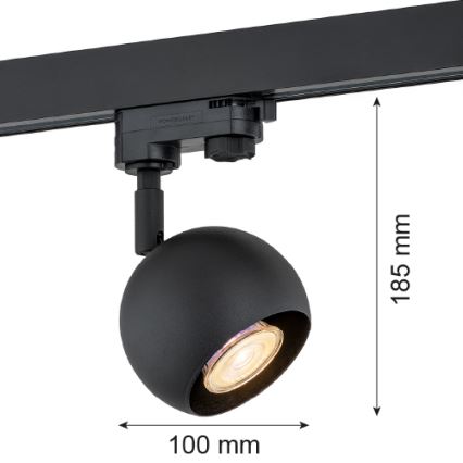 Argon 4379 - Reflektor za šinski sistem MURI 1xGU10/5W/230V crna