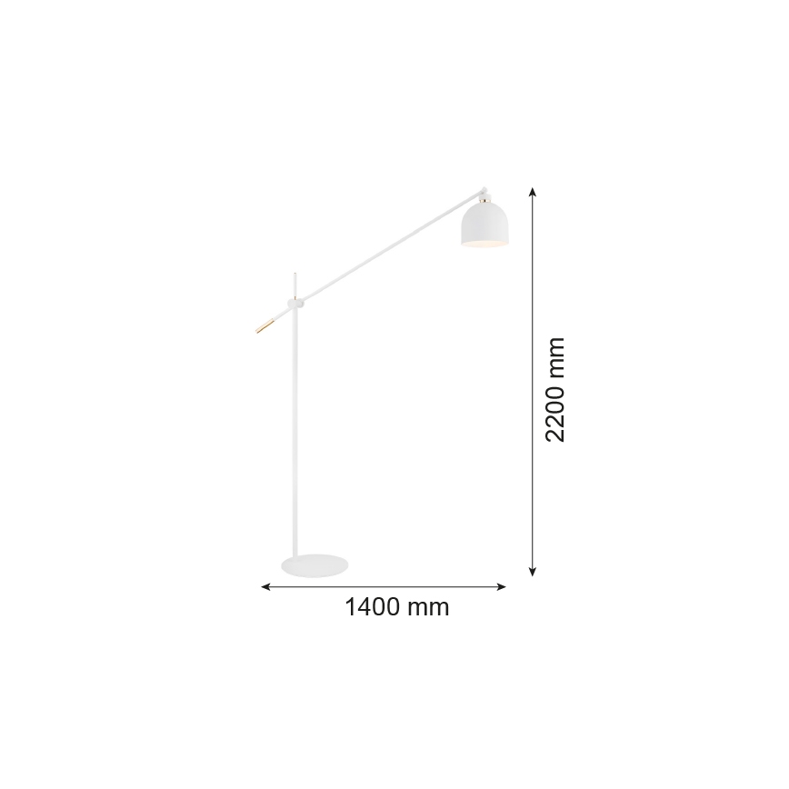 Argon 4734 - Podna lampa DETROIT 1xE27/15W/230V beli