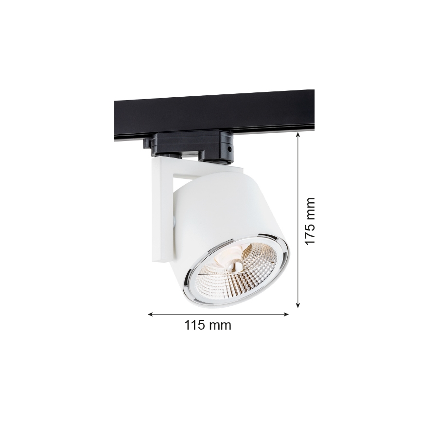 Argon 4750 - Reflektorska lampa za šinski sastav ALTO 1xGU10-AR111/12W/230V beli