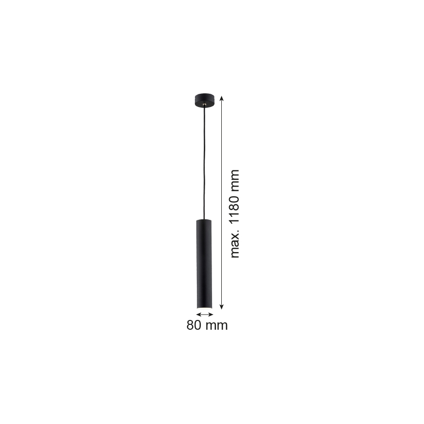 Argon 4756 - Luster na sajli GOMERA 1xGU10/5W/230V crno