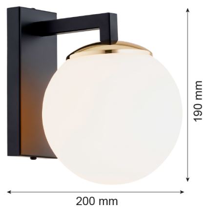 Argon 4771 - Zidna lampa MORITZ 1xE27/15W/230V