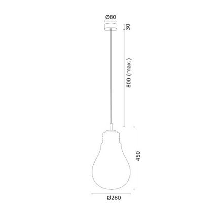 Argon 4879 - Luster na sajli JESSE 1xE27/15W/230V zlatna/beli