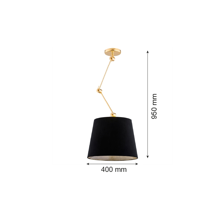 Argon 4896 - Viseći luster ZAKYNTOS PLUS 1xE27/15W/230V crno/zlatna