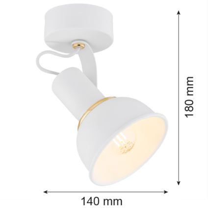 Argon 4899 - Reflektorska lampa TWIST 1xE14/7W/230V beli/zlatna