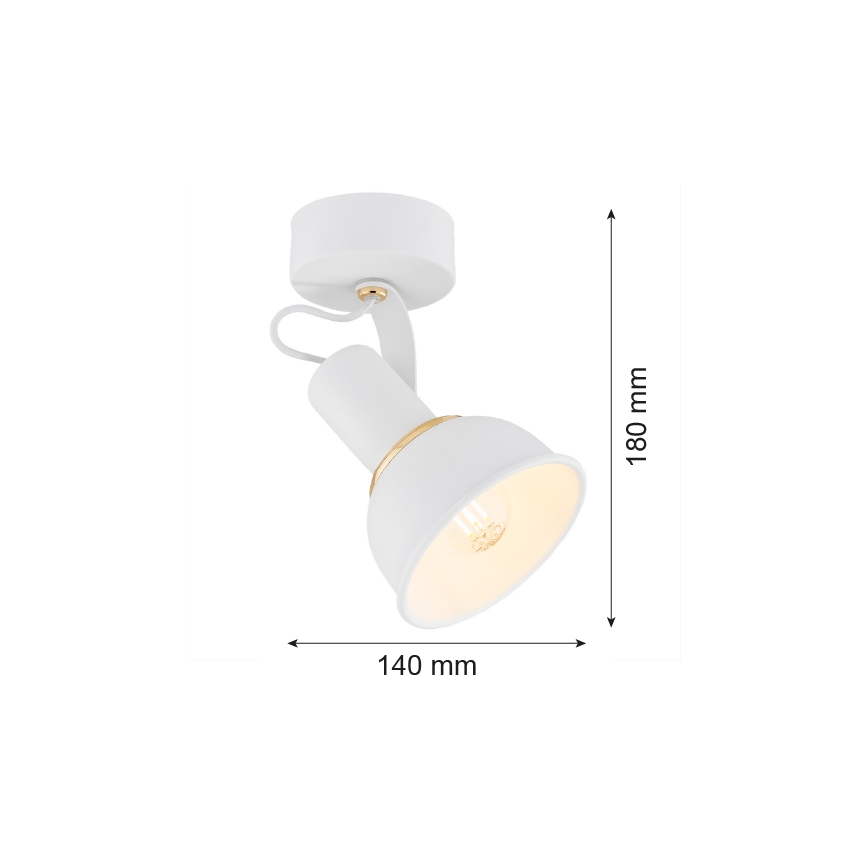 Argon 4899 - Reflektorska lampa TWIST 1xE14/7W/230V beli/zlatna
