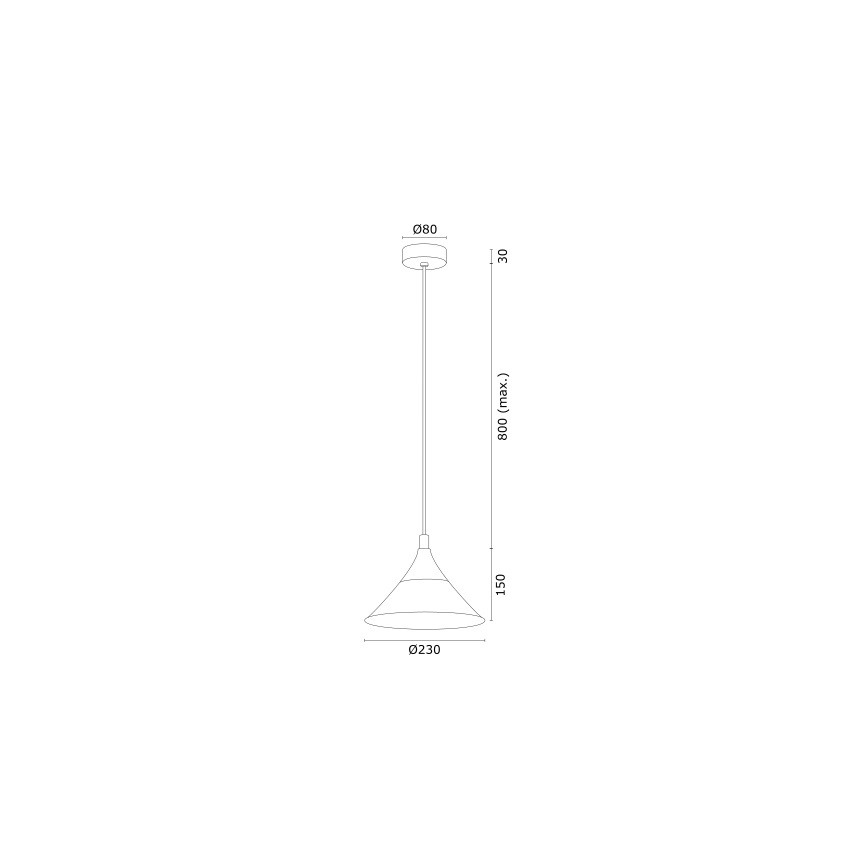 Argon 4903 - Luster na sajli MASSETO 1xE27/15W/230V crno/zlatna