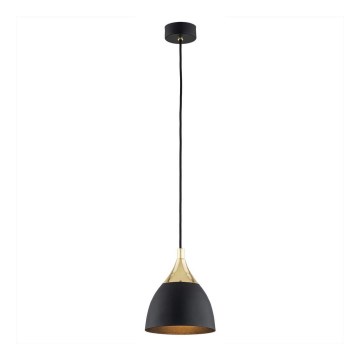 Argon 4905 - Luster na sajli MURANO 1xE27/15W/230V crno/zlatna