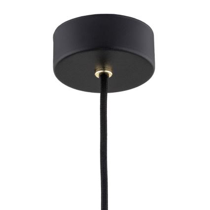 Argon 4905 - Luster na sajli MURANO 1xE27/15W/230V crno/zlatna