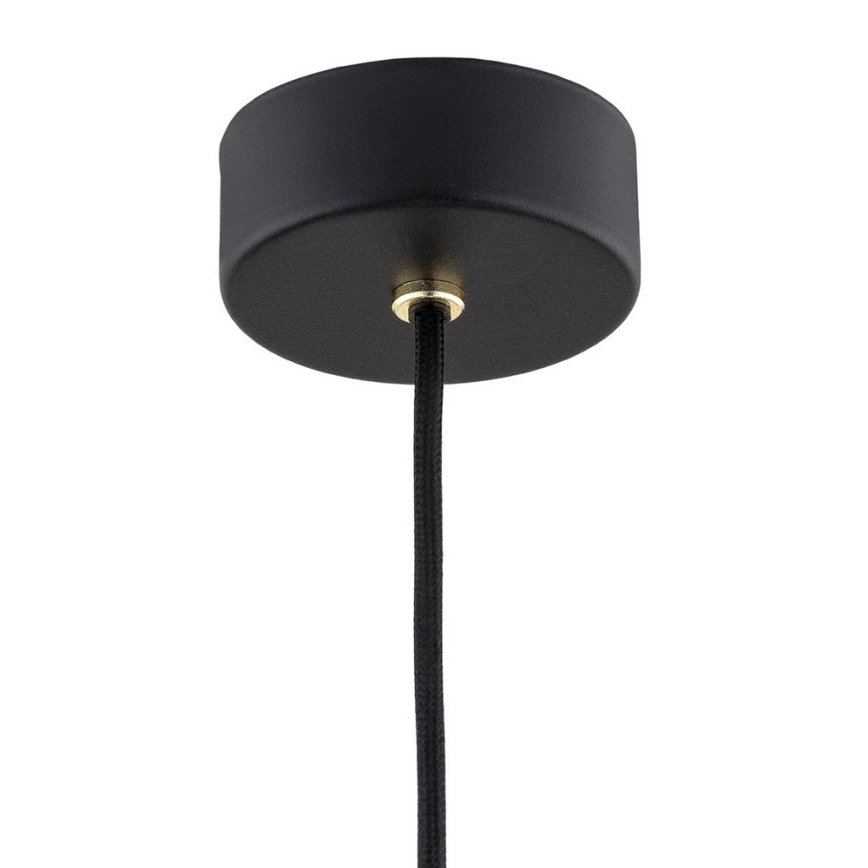 Argon 4905 - Luster na sajli MURANO 1xE27/15W/230V crno/zlatna