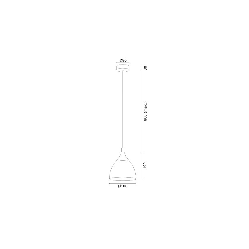 Argon 4905 - Luster na sajli MURANO 1xE27/15W/230V crno/zlatna