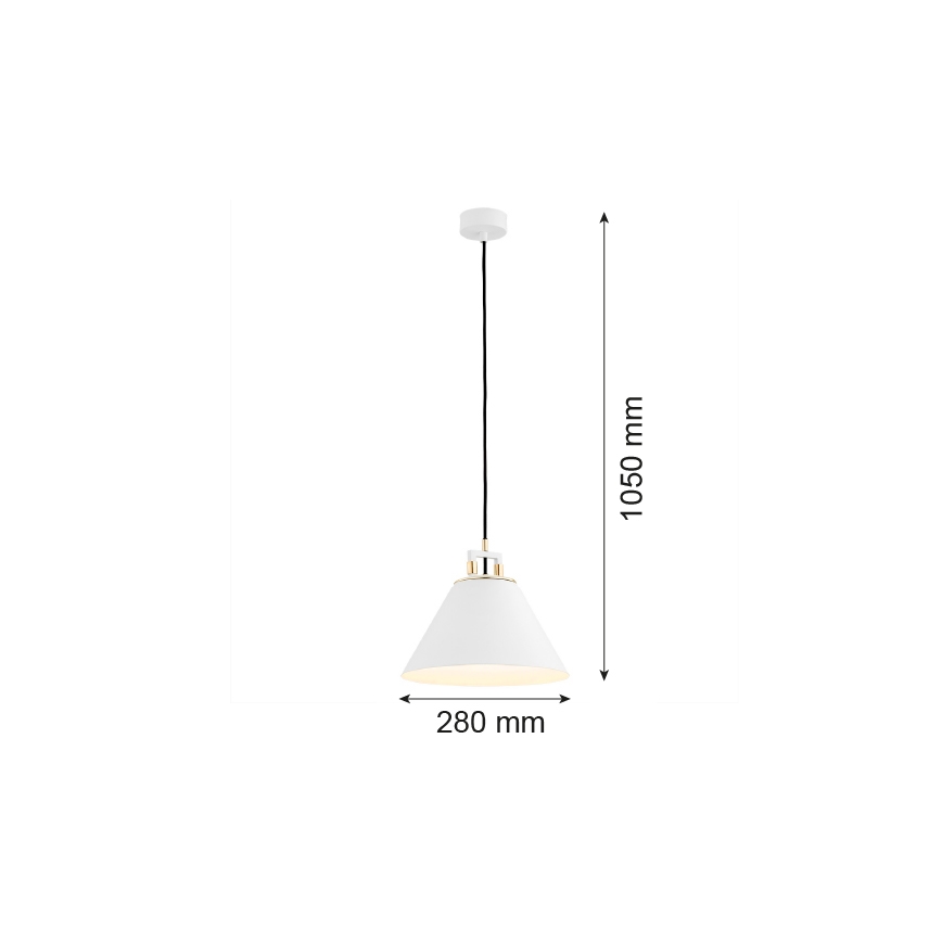 Argon 4914 - Luster na sajli ORTE 1xE27/15W/230V beli