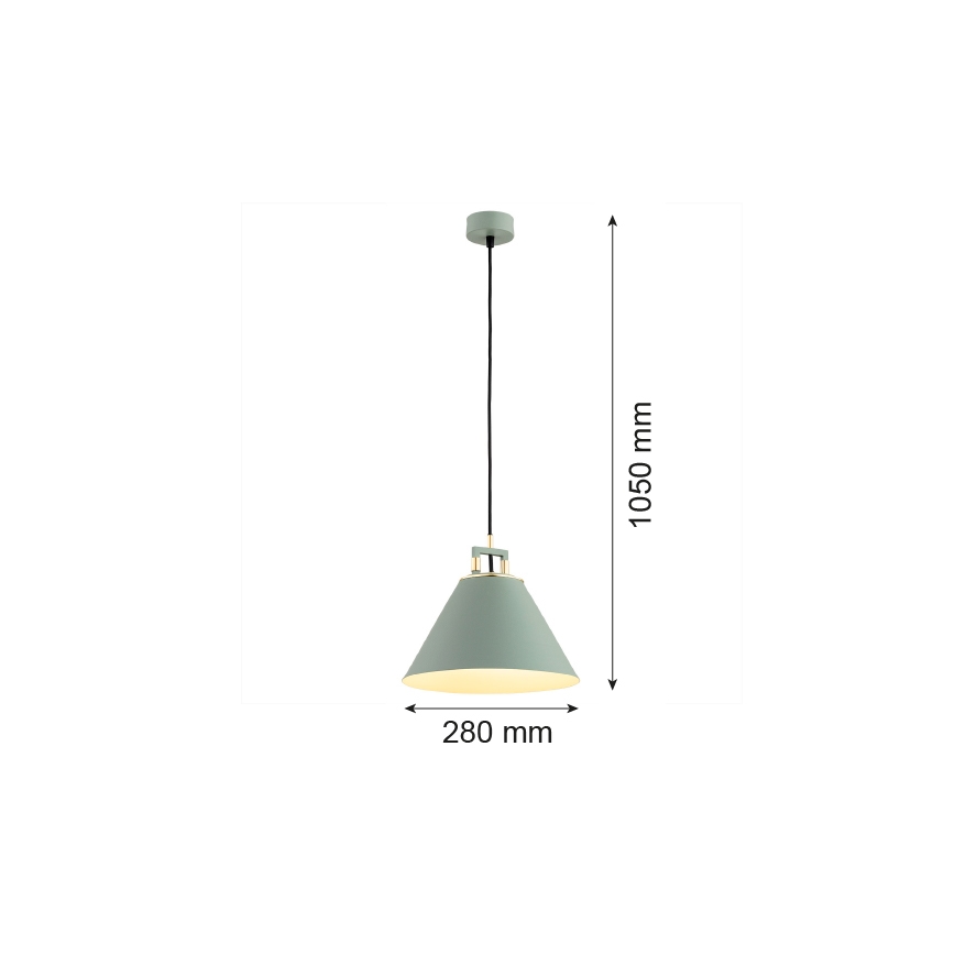 Argon 4916 - Luster na sajli ORTE 1xE27/15W/230V zelena