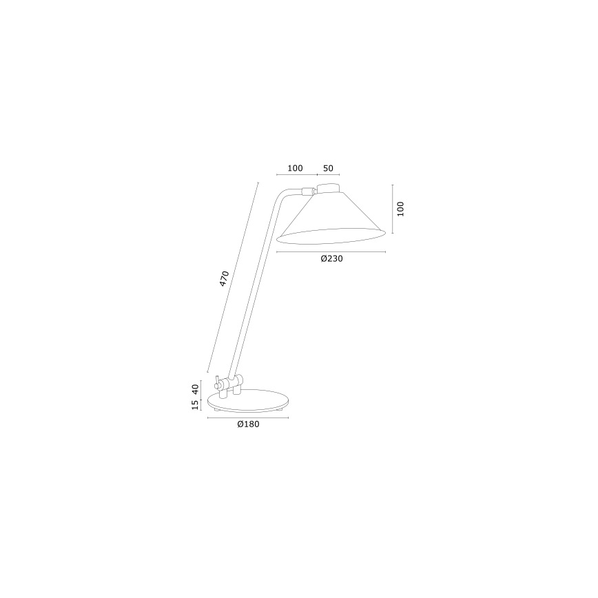 Argon 4996 - Stona lampa GABIAN 1xE27/15W/230V beli