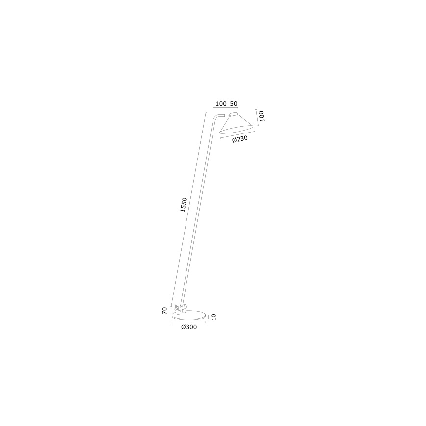 Argon 4999 - Podna lampa GABIAN 1xE27/15W/230V crno