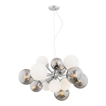 Argon 5020 - Luster na sajli SATELITE 15xE27/15W/230V sjajni krom/beli