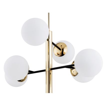 Argon 5041 - Viseći luster CAMERON 8xE27/15W/230V mesing/crno