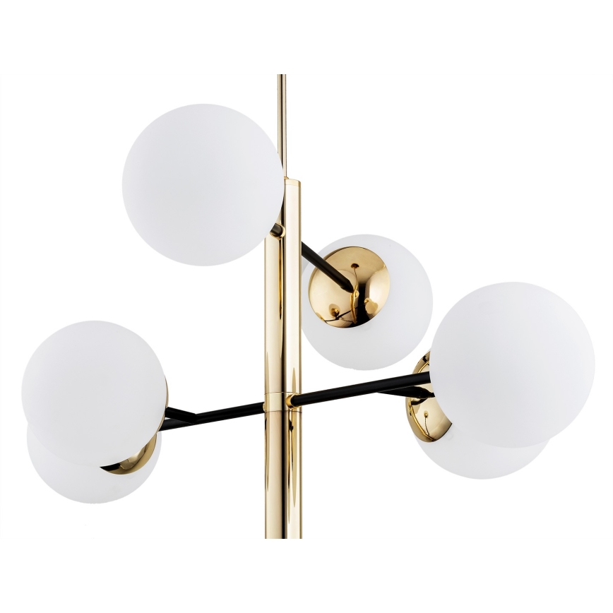 Argon 5041 - Viseći luster CAMERON 8xE27/15W/230V mesing/crno