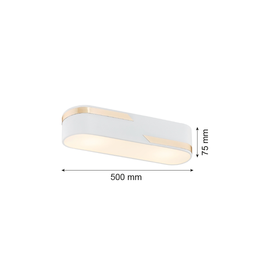 Argon 6003 - Plafonjera TONI 3xE27/15W/230V beli/zlatna