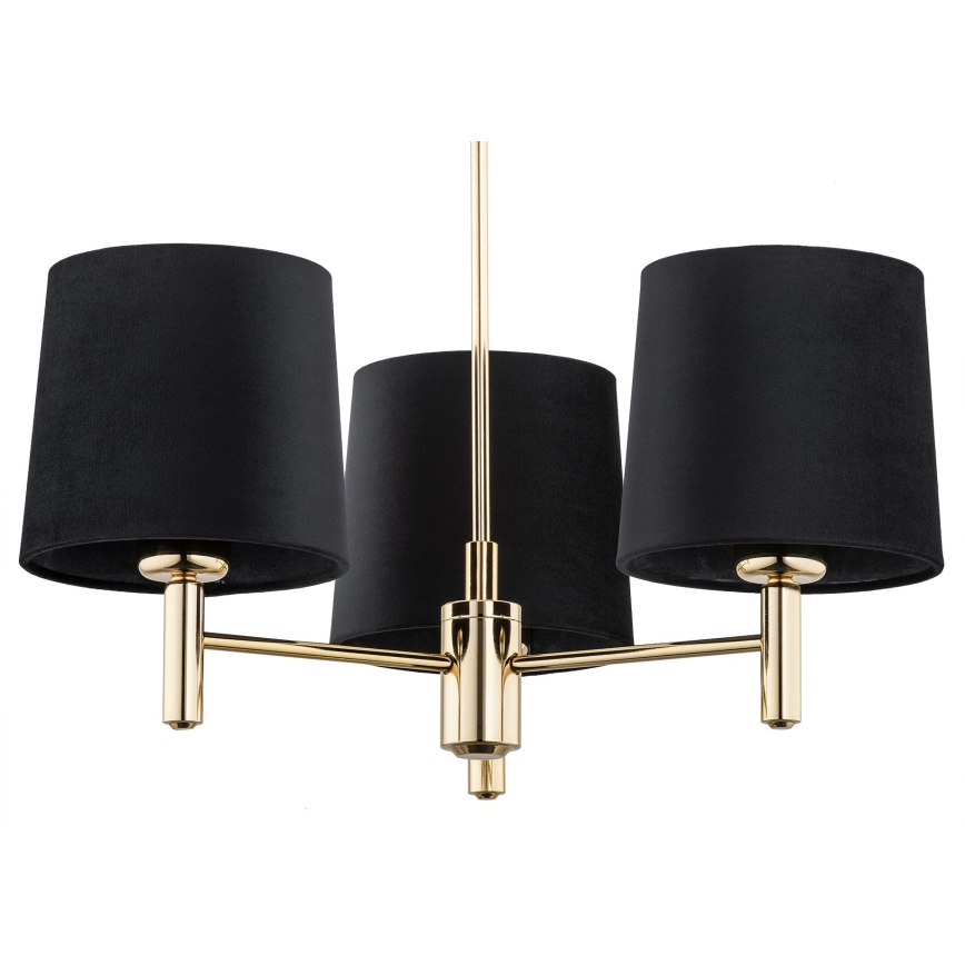 Argon 6111 - Viseći luster PONTE 3xE27/15W/230V crno
