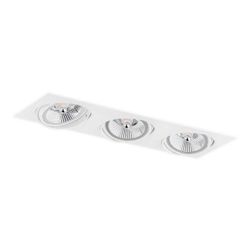 Argon 6115 - Ugradbena lampa OLIMP 3xGU10-AR111/12W/230V beli