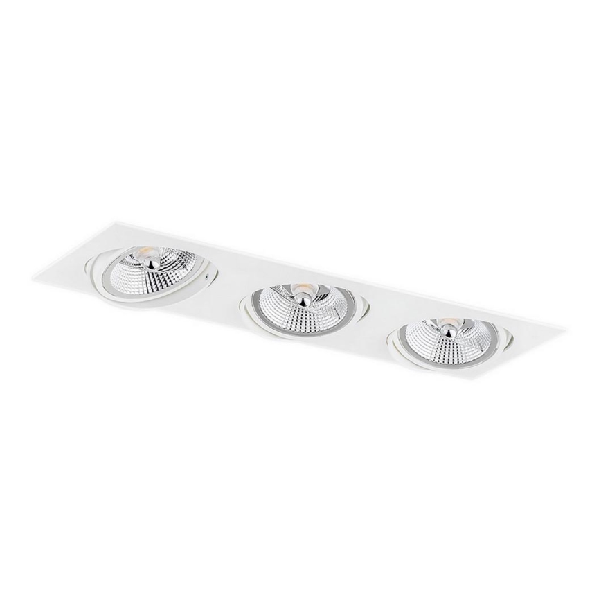 Argon 6115 - Ugradbena lampa OLIMP 3xGU10-AR111/12W/230V beli
