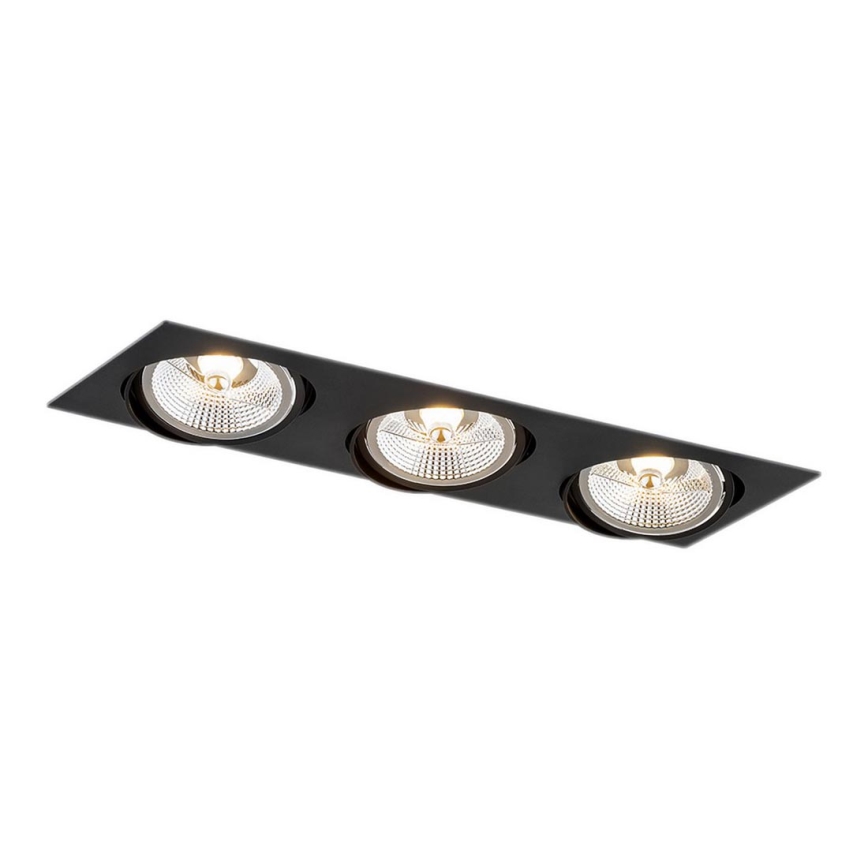 Argon 6116 BZ - Ugradbena lampa OLIMP 3xGU10-AR111/12W/230V crno